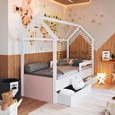 Ver imagem 1 de Cama Infantil Montessoriana com Gavetões Inferiores