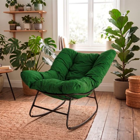 Cadeira Poltrona de Balanço Nut Chair Acquablock Sala Quarto