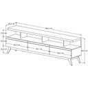 Ver imagem 3 de Rack para Tv até 60 Polegadas 180cm Pés em Madeira Maciça Vivare