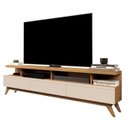 Ver imagem 2 de Rack para TV até 60 Polegadas MDF 180cm Pés em Madeira Maciça Vivare Branco
