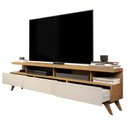 Ver imagem 5 de Rack para TV até 60 Polegadas MDF 180cm Pés em Madeira Maciça Vivare Branco