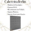 Ver imagem 3 de Cabeceira Solteiro 88 cm Berlin Veludo Cinza Soon