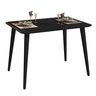 Mesa de Jantar Tampo MDF 25mm 120X80 Pes Madeira:Preto/Preto - 1