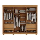 Ver imagem 3 de Guarda Roupas Casal 3 Portas de Correr com Espelho Central 6 Gavetas e Pés Denze