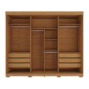 Ver imagem 2 de Guarda Roupas Casal 3 Portas de Correr com Espelho Central 6 Gavetas e Pés Denze