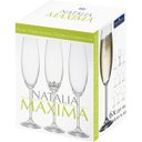 Ver imagem 2 de Kit 6 Taça Bohemia Natalia Maxima Champanhe 26x6x6cm 230ml Cristal Transparente