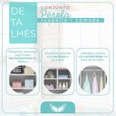 Ver imagem 7 de Quarto Infantil Guarda-Roupa 3 Portas e Cômoda 4 Gavetas Pérola Branco