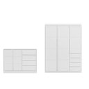 Ver imagem 2 de Quarto Infantil Guarda-Roupa 3 Portas e Cômoda 4 Gavetas Pérola Branco