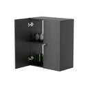 Ver imagem 1 de Armário para Cozinha 60cm 2 Portas MDP Porta de Bater Preto Mercado Das Prateleiras