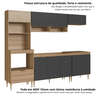 Cozinha Completa Modulada 5 Peças com Torre Quente para 2 Fornos e Espaço para Cooktop Veneza Modulada - 13