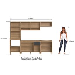 Cozinha Completa Modulada 5 Peças com Torre Quente para 2 Fornos e Espaço para Cooktop Veneza Modulada - 4