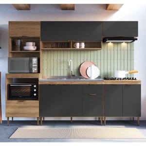 Cozinha Completa Modulada 5 Peças com Torre Quente para 2 Fornos e Espaço para Cooktop Veneza Modulada