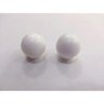 Kit de 10 Puxadores para Gaveta Cômoda Armário Guarda Roupa Formato de Bolinha Plástico Branco - 4