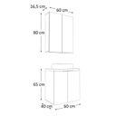 Ver imagem 3 de Conjunto de Banheiro 60cm x 145cm Nature Marrom/Carvalho/Branco