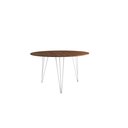 Ver imagem 2 de Mesa de Jantar Redonda 110cm Amêndoa Clips 3 Pés Ferro Branco