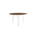 Ver imagem 2 de Mesa de Jantar Redonda 110cm Amêndoa Clips 3 Pés Ferro Branco
