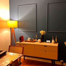 Luminária Abajur de Chão Tripé Tradicional com Cúpula de Tecido Linho - 6