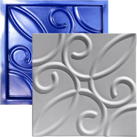 Forma 3D Gesso e Cimento ABS 1mm - Zafira 29x29 cm