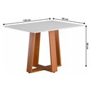 Ver imagem 3 de Mesa de Jantar 4 Lugares Multimóveis CR50240 Cinamomo-Off White