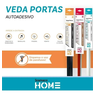 Veda Porta Escova 100cm Protetor Porta Adesivo Stamaco Home Marrom - 4