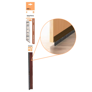 Veda Porta Escova 100cm Protetor Porta Adesivo Stamaco Home Marrom