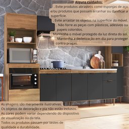 Cozinha Completa Modulada 6 Peças com Torre Quente para 2 Fornos e Espaço para Cooktop Veneza Modulada - 16 Cozinha Completa Modulada 6 Peças com Torre Quente para 2 Fornos e Espaço para Cooktop Veneza Modulada - 16