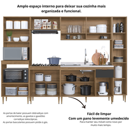 Cozinha Completa Modulada 6 Peças com Torre Quente para 2 Fornos e Espaço para Cooktop Veneza Modulada - 15 Cozinha Completa Modulada 6 Peças com Torre Quente para 2 Fornos e Espaço para Cooktop Veneza Modulada - 15