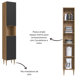 Cozinha Completa Modulada 6 Peças com Torre Quente para 2 Fornos e Espaço para Cooktop Veneza Modulada - 13 Cozinha Completa Modulada 6 Peças com Torre Quente para 2 Fornos e Espaço para Cooktop Veneza Modulada - 13