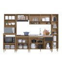 Ver imagem 6 de Cozinha Completa Modulada 6 Peças com Torre Quente para 2 Fornos e Espaço para Cooktop Veneza Modulada Cinza/Mel/Grafite
