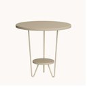 Ver imagem 2 de Mesa Lateral Redonda Industrial Italy Ferro Branco e Tampo Off-white