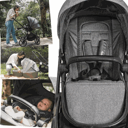 Carrinho de Bebe Moises Bebe Conforto Base Kiddo Sunny Grafite - 4