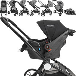 Carrinho de Bebe Moises Bebe Conforto Base Kiddo Sunny Grafite - 3