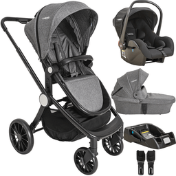 Carrinho de Bebe Moises Bebe Conforto Base Kiddo Sunny Grafite - 1