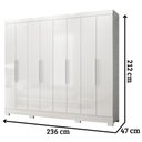 Ver imagem 6 de Guarda Roupa Casal Diplomata 8 Portas Branco Moval
