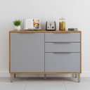 Ver imagem 4 de Balcão de Cozinha 120 Cm Celeste 2 Portas 2 Gavetas 100% Mdf Cinamomo/platina - Mgm Móveis