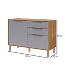 Ver imagem 3 de Balcão de Cozinha 120 Cm Celeste 2 Portas 2 Gavetas 100% Mdf Cinamomo/platina - Mgm Móveis