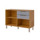 Ver imagem 2 de Balcão de Cozinha 120 Cm Celeste 2 Portas 2 Gavetas 100% Mdf Cinamomo/platina - Mgm Móveis
