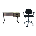 Ver imagem 3 de Kit Home Office Mesa com Gaveta 120x60 Standart e Cadeira Laizz Base Preta Escritorio