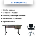 Ver mais imagens de Kit Home Office Mesa com Gaveta 120x60 Standart e Cadeira Laizz Base Preta Escritorio