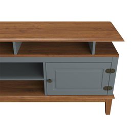 Rack de Madeira Maciça com 2p Base Elevada Cinza - 2 Rack de Madeira Maciça com 2p Base Elevada Cinza - 2