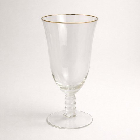 Conjunto de 6 Taças de Cristal Royal com Borda Dourada para Água 315 Ml