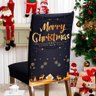 Kit de Capas de Cadeira Jantar Estampada Ano Novo Ajustável com Elástico 10 Peças Cor Christmas - 2