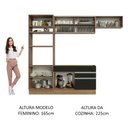 Ver imagem 6 de Armário de Cozinha Completa 270cm Rustic Preto Glamy Madesa 11