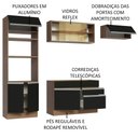 Ver imagem 5 de Armário de Cozinha Completa 270cm Rustic Preto Glamy Madesa 11