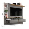 Painel Intense Cinza/tauar para Tv de 55 Polegadas Lukaliam Moveis - 3
