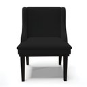 Ver imagem 3 de Cadeira de Jantar Liz Linho Preto a79 Base Fixa Madeira Preto - D’Rossi