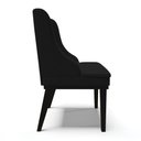 Ver imagem 4 de Cadeira de Jantar Liz Linho Preto a79 Base Fixa Madeira Preto - D’Rossi