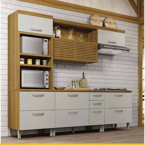 Cozinha 4 Peças 7 Portas 5 Gavetas Nesher Princesa Mdf