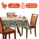 Ver imagem 5 de Toalha de Mesa Redonda 4 Lugares Lepper Pop 1,55m Algodão Poliéster Floral Holambra Verde
