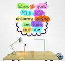 Ver imagem 1 de Adesivo de parede Frase Quem é grato pela vida